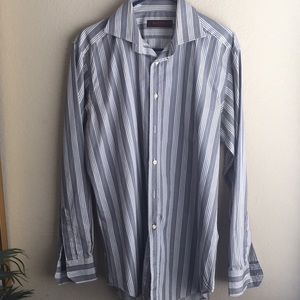 Etro made in Italy Striped button up dress shirt